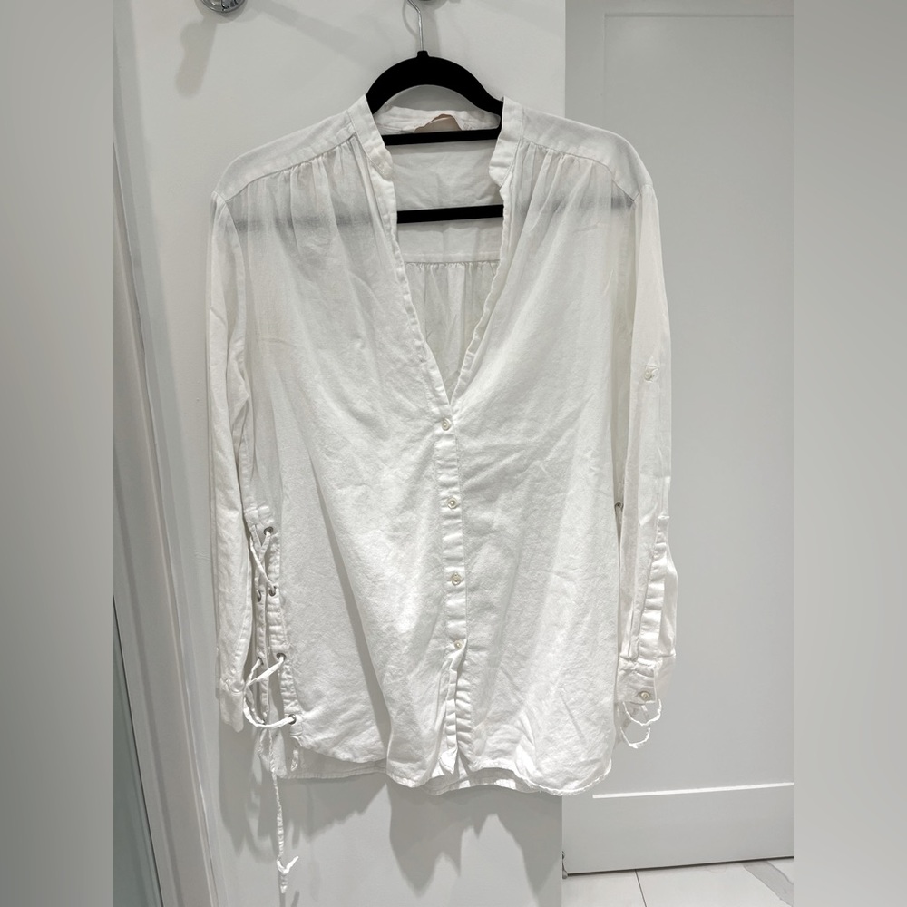 ZARA SOFT COTTON SHIRT W/ TIES